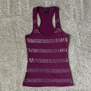 Wet Seal Sequin Racerback Tank